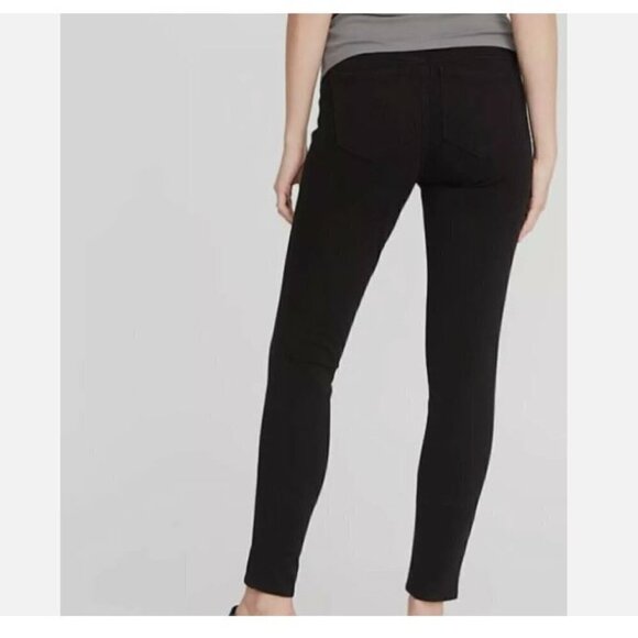 Old Navy Black ROCKSTAR Skinny Maternity Jeans Size 4 SHORT Under Belly Panel - Picture 2 of 3